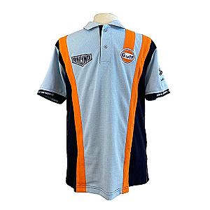 Gulf Racing Pro polo-shirt. Retro lysblå 4XL