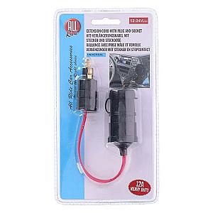Allride Cigartænderadapter til DIN stik, 12V-24V,