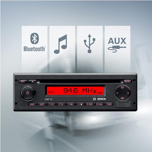 Coach dvd/radio, cad 12v, mic in (rc2)