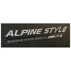 Alpine Style emblem sort/krom
