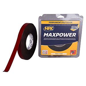 HPX max power monteringstape sort, 19mm x 16,5m