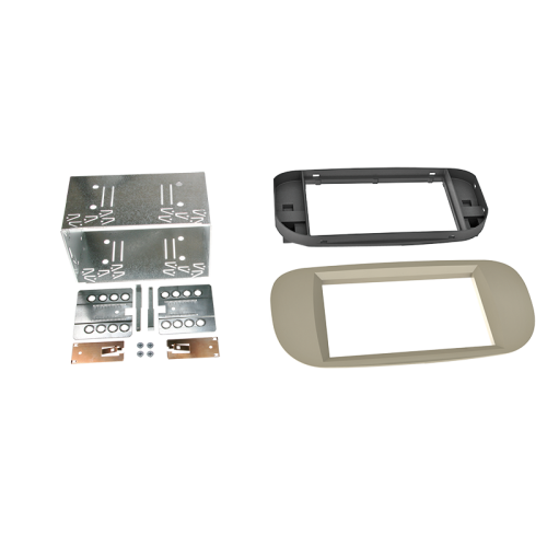 2-DIN kit Fiat 500 05-> beige