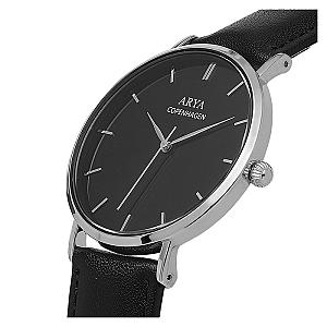 Arya Copenhagen Ethereal - Silver Sort Læder Herreur