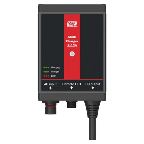 DEFA MultiCharger 1x12A w. remote plug