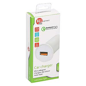 Allride USB udtag til cigarettænder - fast charge
