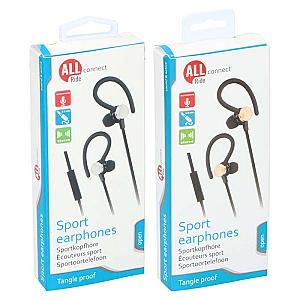 Allride Høretelefoner med mikrofon og sportsklip