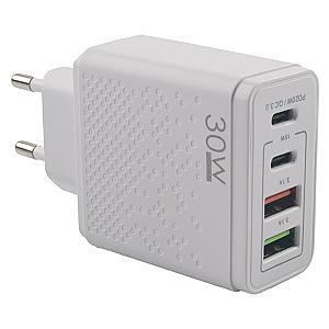 Elworks USB lader 4 udtag 2 USB/2 USB-C