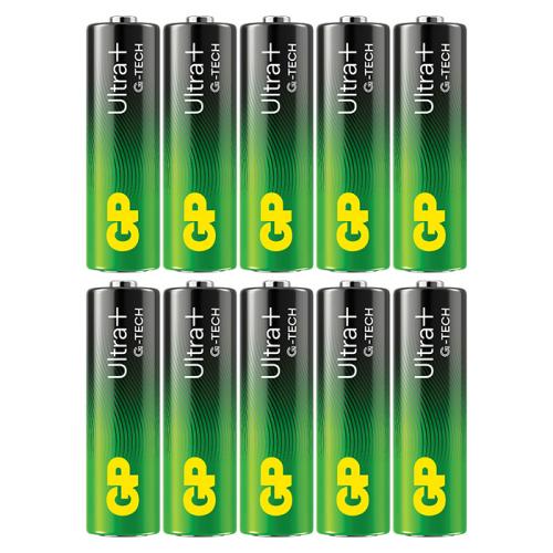 GP Ultra Plus Alkaline AA-batteri 15AUP/LR6 10-pak