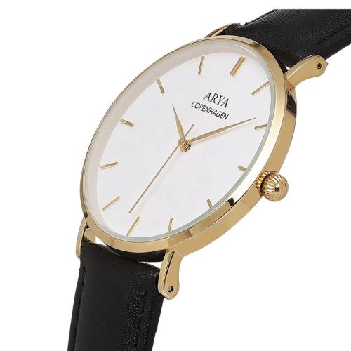 Arya Copenhagen Ethereal - Gold Sort Læder Herreur