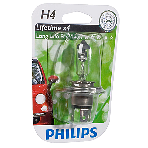 H4 longlife ecovision 12v 60/55w p43t-38