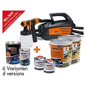 Foliatec spraysystem, 2x5L Black mat, 2C sealer glossy