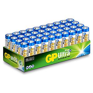 GP Ultra Plus Alkaline AA batteri 15AUP/LR6, 40-pak