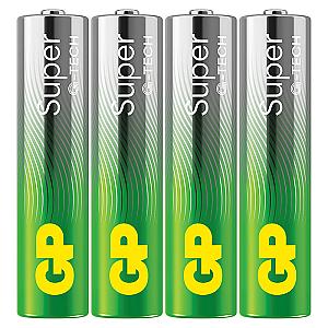 GP Super Alkaline AAA-batteri 24A/LR03 4-pak