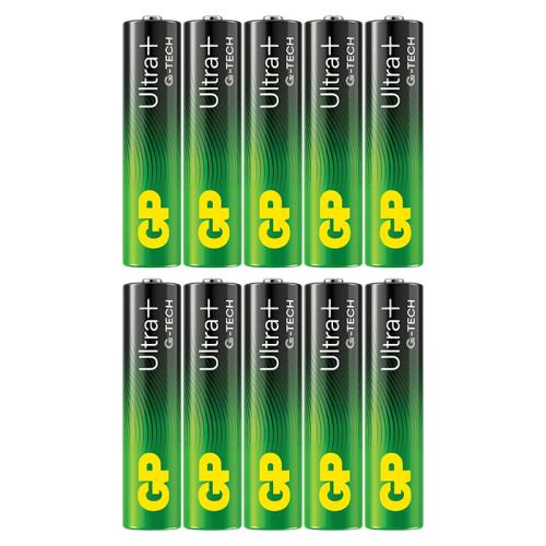 GP Ultra Plus Alkaline AAA-batteri 24AUP/LR03 10-pak
