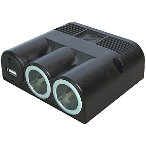Strømudtag med 2+USB 20A (USB 3A) til skruemontering