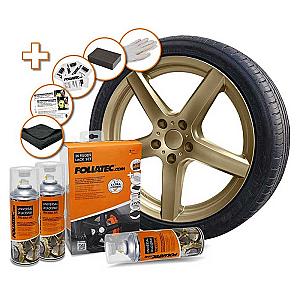 Foliatec fælgmaling kit 2K, blank bronze metallic