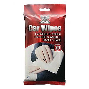 Basta Car Wipes Servietter til hænder og ansigt 20 stk.