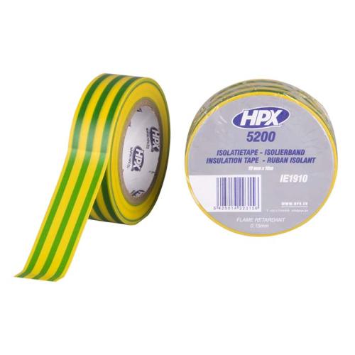 HPX isolerbånd gul/grøn 19mm x 10m