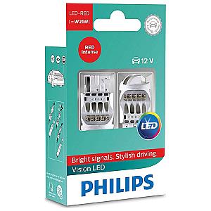W21w Vision led bak rød 12v 2pak