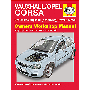 Håndbog Opel Corsa c benz+die 00->06