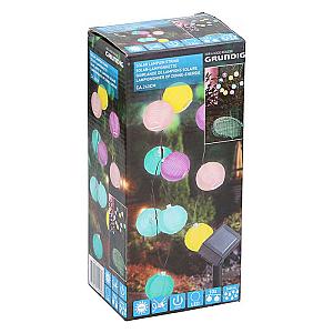 LED solcellelampe, kæde, 240cm