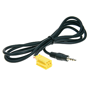 Aux adapter MINI-iso->mini-jack 1,25 m.