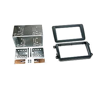 2-DIN kit div. VW sort rubbertouch