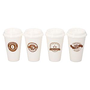 Kaffekop hvid plastic 450ml