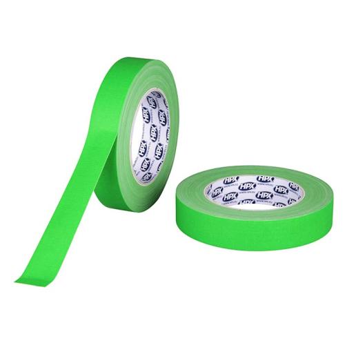 Gaffatape fluo pro grøn, 25mm x 25m