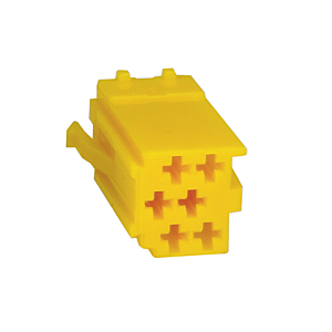6 pin - hus til MINI-isostik gul