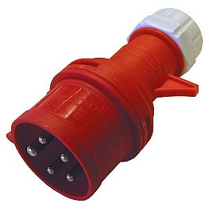 Cee stikprop fasevender 16/400v ip44 rød