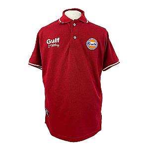 Gulf Vintage polo-shirt. Bordeauxrød M