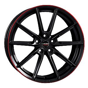 BORBET LX19 Black glossy rim red 8x19 ET50 5/108/72,5