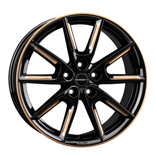 BORBET LX18 Black glossy gold spoke rim 8x18 ET40 5/112/66,6