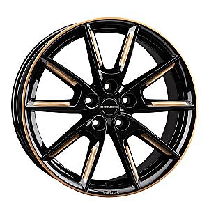 BORBET LX18 Black glossy gold spoke rim 8x18 ET40 5/112/66,6