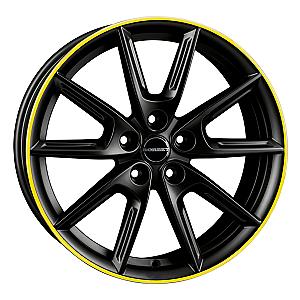 BORBET LX18 Black matt rim yellow 8x18 ET48 5/112/66,6