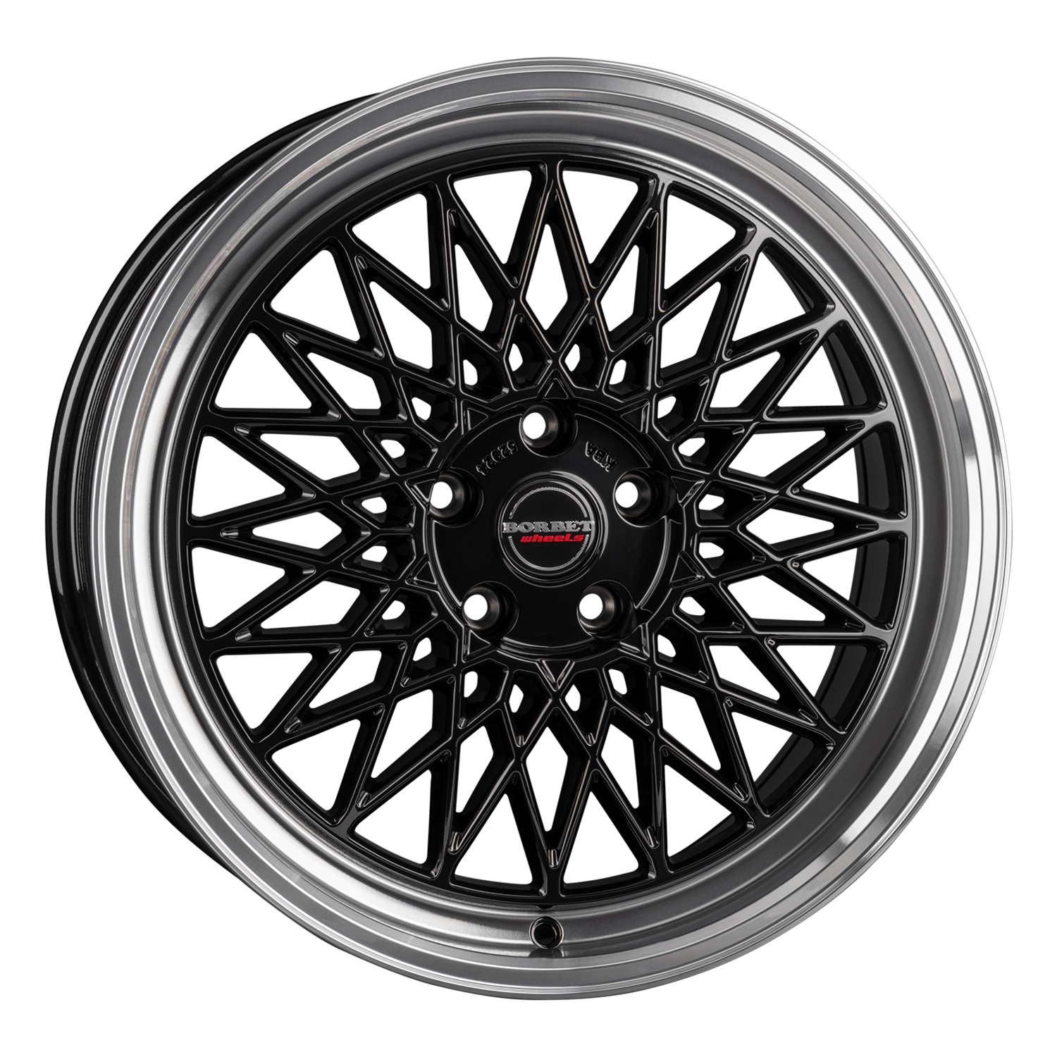 BORBET B Black rim polished 7x17 ET38 4/108/63,4