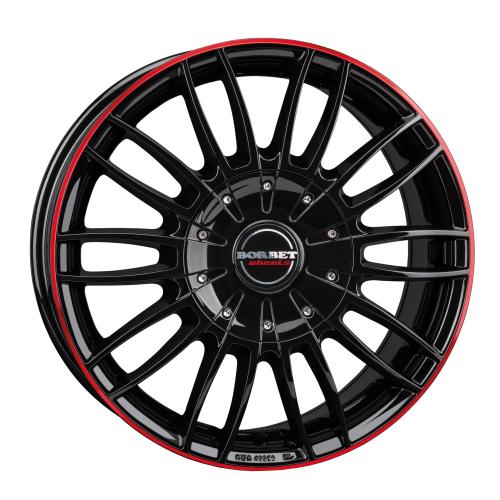 BORBET CW3 Black Glossy Red Ring 7,5x18 ET43 5/120/65,1