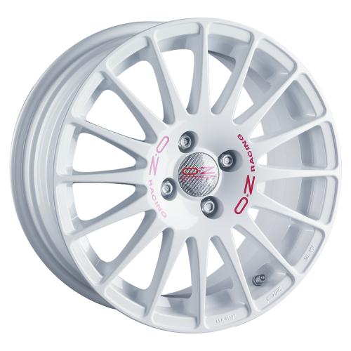 OZ SUPERTURISMO WRC RACE WHITE RED LETTERING 7x18 ET20 4/108/65,1