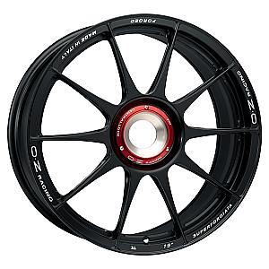 OZ SUPERFORGIATA CL MATT BLACK CON SCRITTE DI FRESATURA 9,5x20 ET46 15/130/84