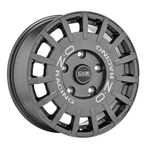 OZ RALLY RACING VAN DARK GRAPHITE SILVER LETTERING 8x18 ET56 5/120/65,1