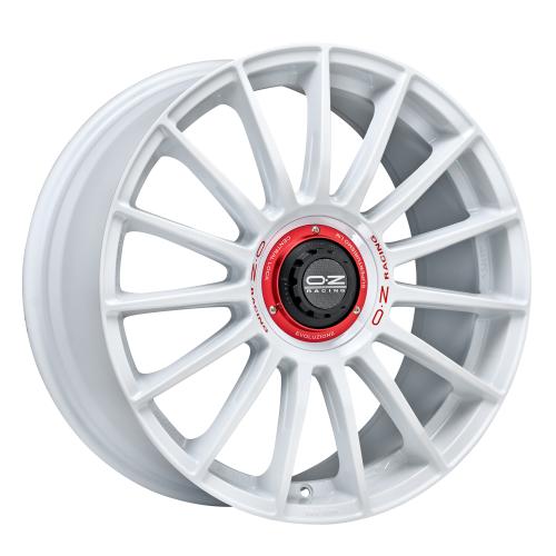 OZ SUPERT EVOLUZ WRC RACE WHITE RED LETTERING 8,5x19 ET45 5/108/75