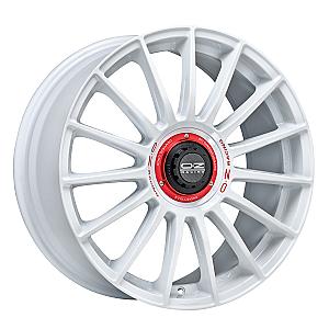 OZ SUPERT  EVOLUZ  WRC RACE WHITE RED LETTERING 8,5x19 ET45 5/108/75