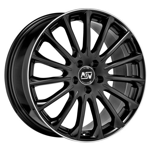 MSW MSW 30 GLOSS BLACK+DIAMOND LIP 8x19 ET19 5/112/73