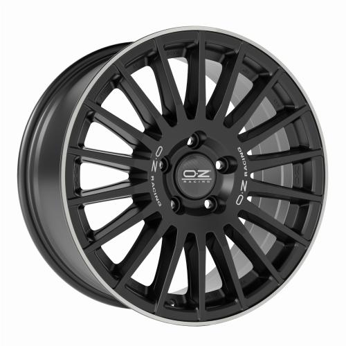 OZ RALLY DESERT MATT BLACK SILVER LET. DIAMOND LIP 8x18 ET35 5/112/79