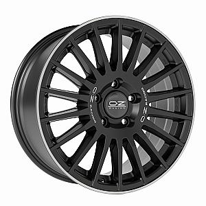 OZ RALLY DESERT MATT BLACK SILVER LET. DIAMOND LIP 8x18 ET35 5/112/79