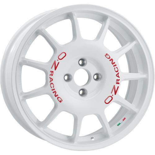 OZ LEGGENDA RACE WHITE RED LETTERING 7x17 ET42 4/108/75