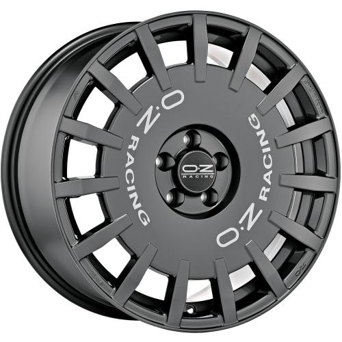 OZ RALLY RACING DARK GRAPHITE SILVER LETTERING 8,5x19 ET45 5/114,3/75
