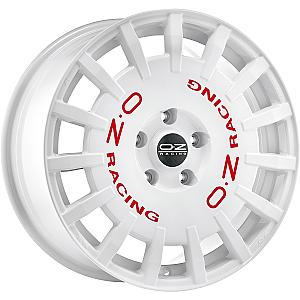 OZ RALLY RACING RACE WHITE RED LETTERING 8x17 ET35 5/100/68