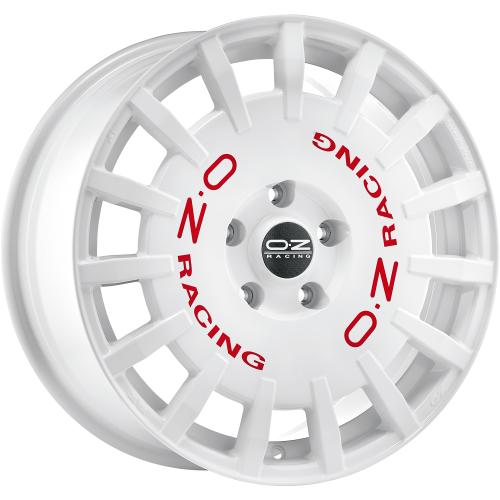 OZ RALLY RACING RACE WHITE RED LETTERING 8x17 ET35 5/112/75